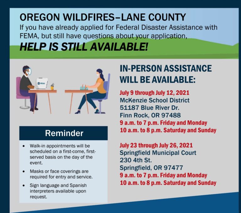 Update: Disaster Assistance is Still Available